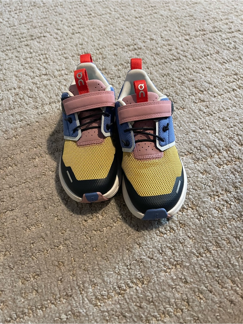 On Running Kids Yellow Pink Blue Multicolor Sneakers